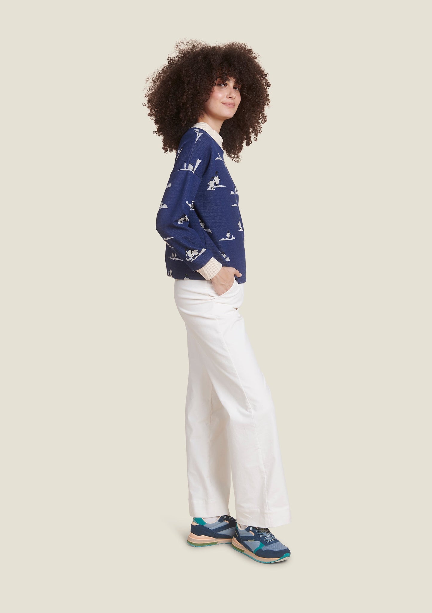 SWEAT SACHA PINGOUINS MARINE