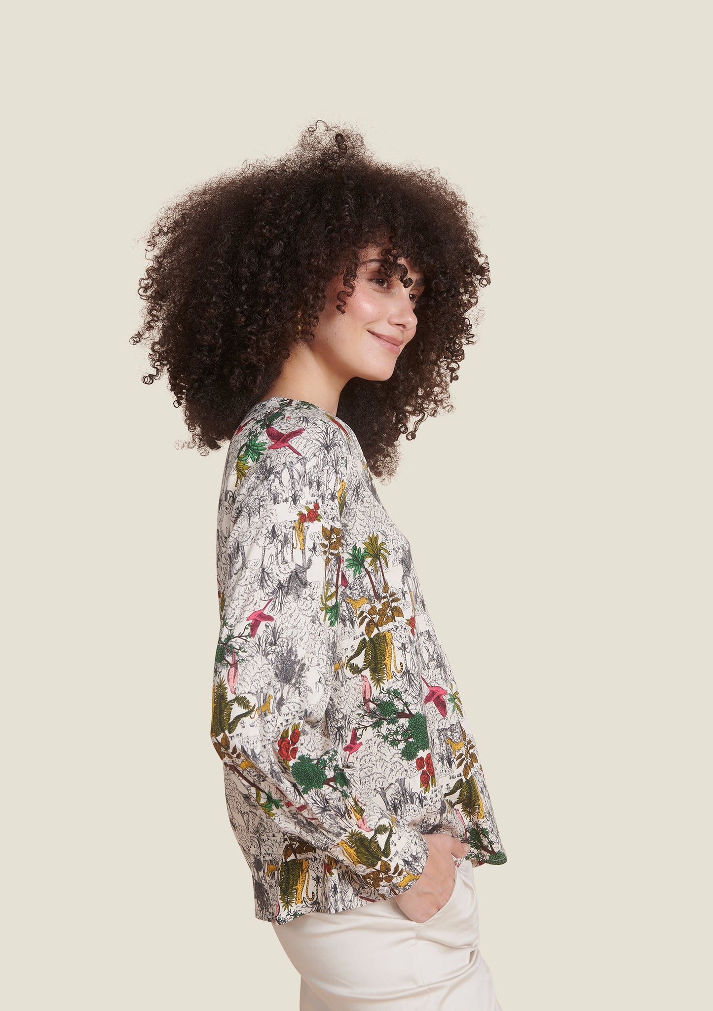 BLOUSE TAMARA GRAVURE ECRU