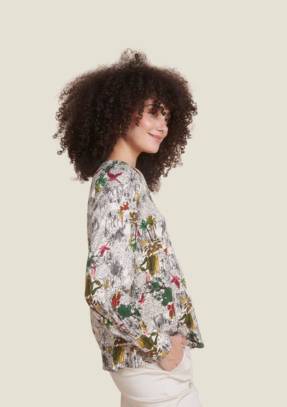 BLOUSE TAMARA GRAVURE ECRU