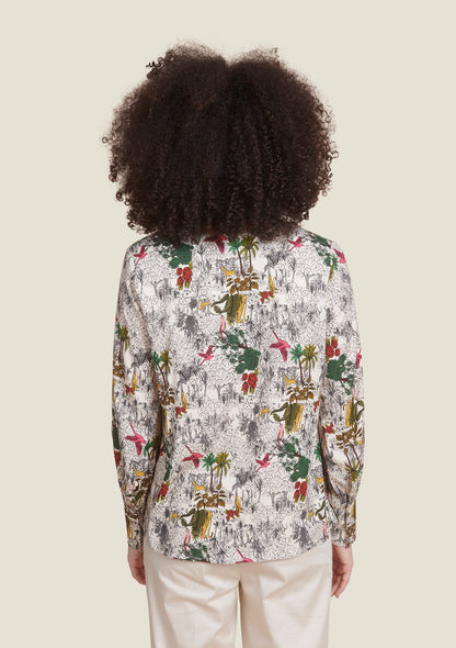 BLOUSE TAMARA GRAVURE ECRU