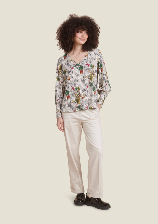 BLOUSE TAMARA GRAVURE ECRU