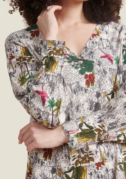 BLOUSE TAMARA GRAVURE ECRU