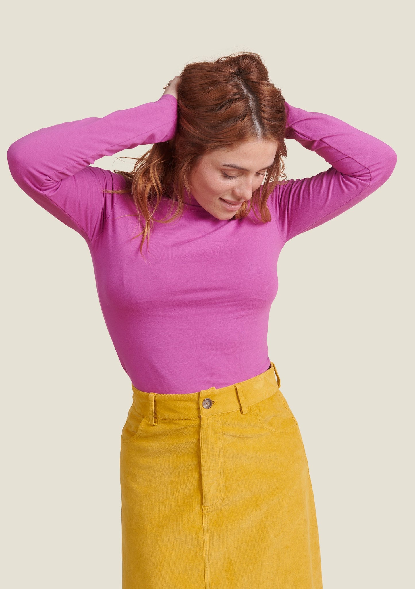 SOUS PULL TECRO UNI FRAMBOISE