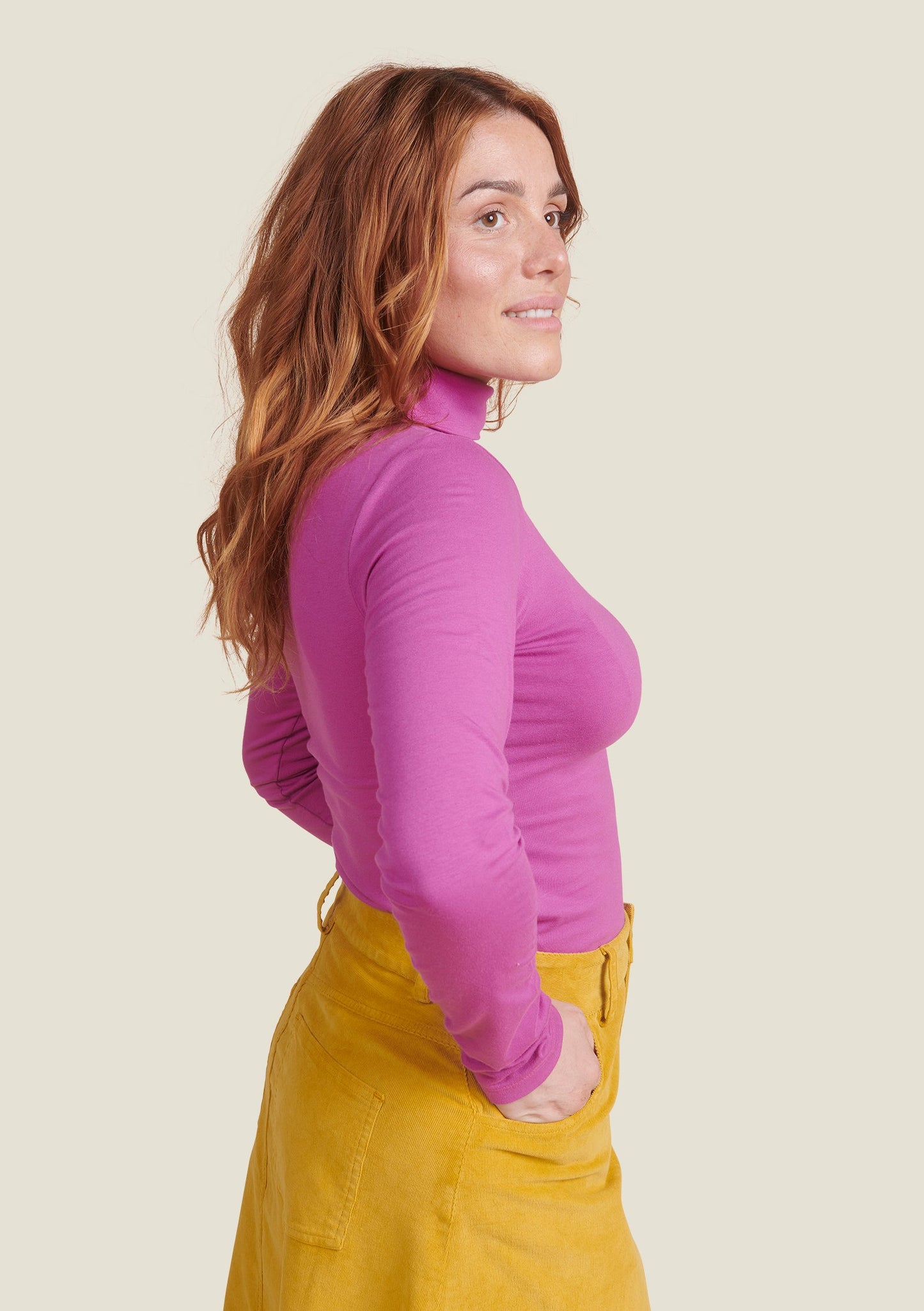 SOUS PULL TECRO UNI FRAMBOISE