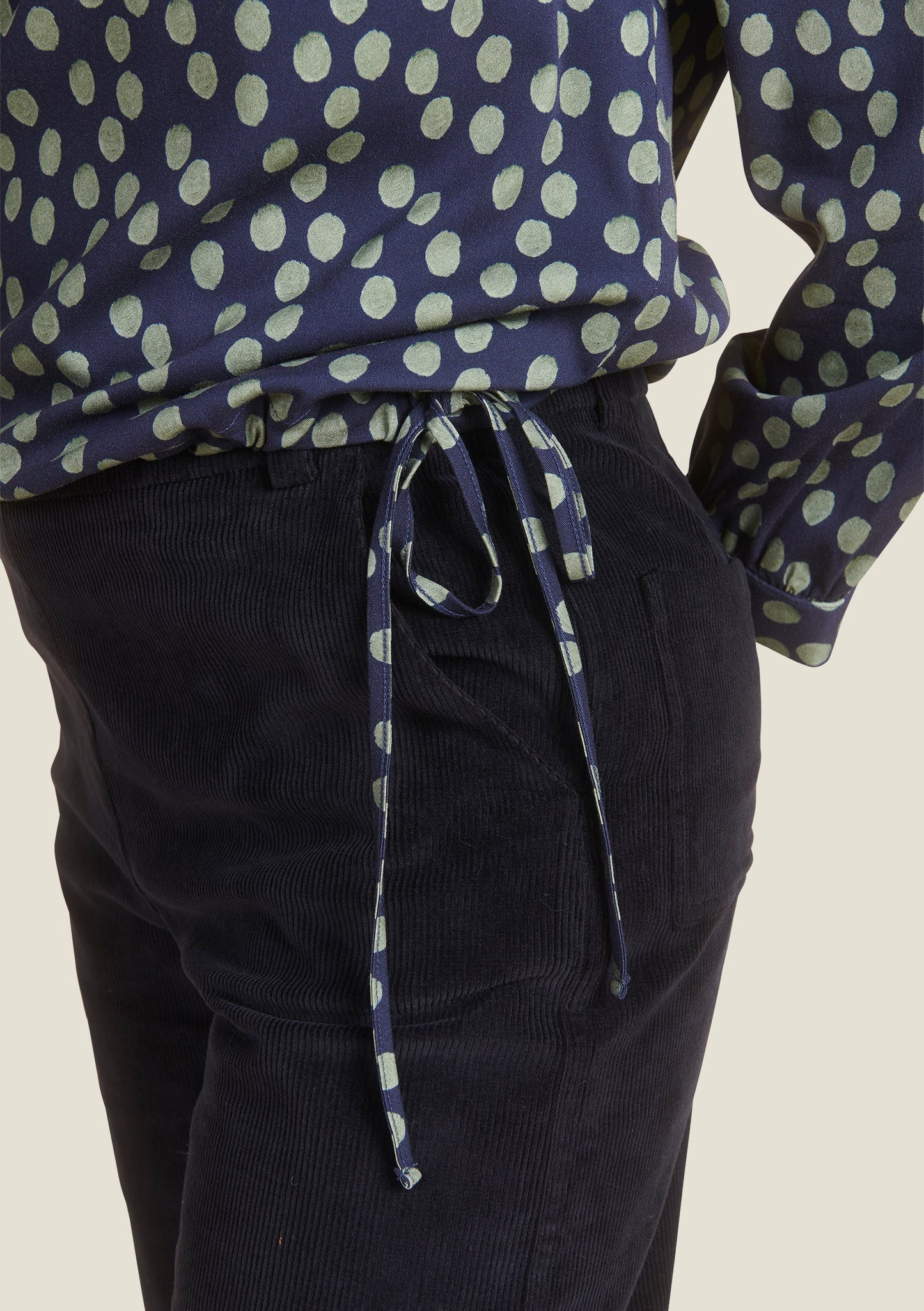 BLOUSE TORIDA GOMMETTE MARINE