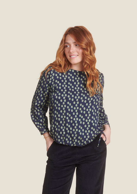 BLOUSE TORIDA GOMMETTE MARINE