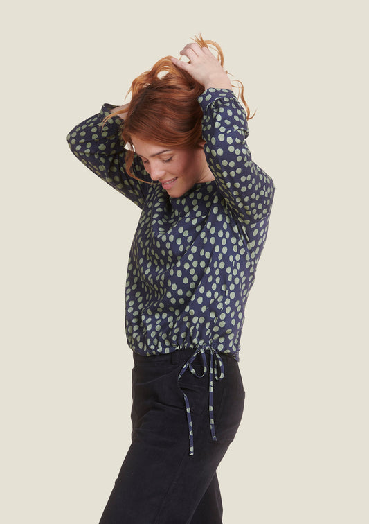 BLOUSE TORIDA GOMMETTE MARINE