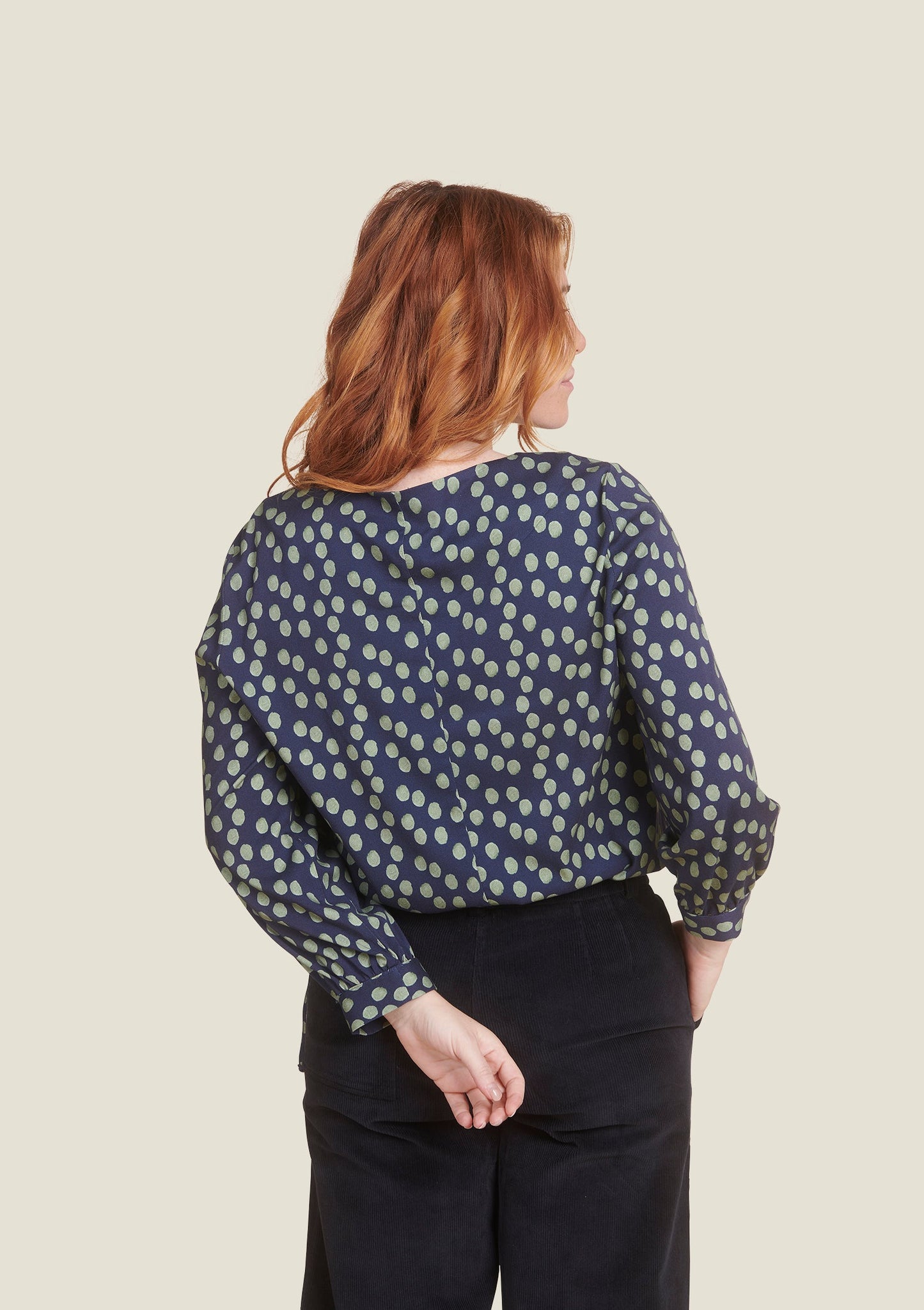 BLOUSE TORIDA GOMMETTE MARINE