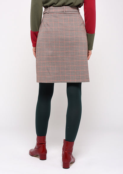 JUPE JDROI CARREAUX ROSE