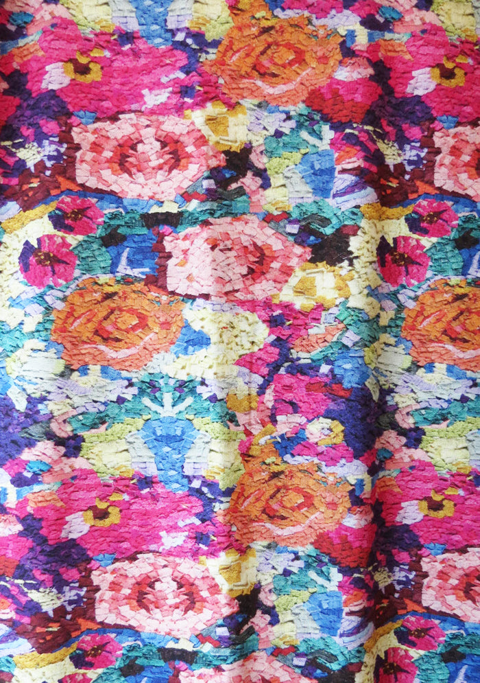 TISSU MILANO LOURD IMPRIMÉ FANTAISIE MULTICOLORE TAPISSERIE