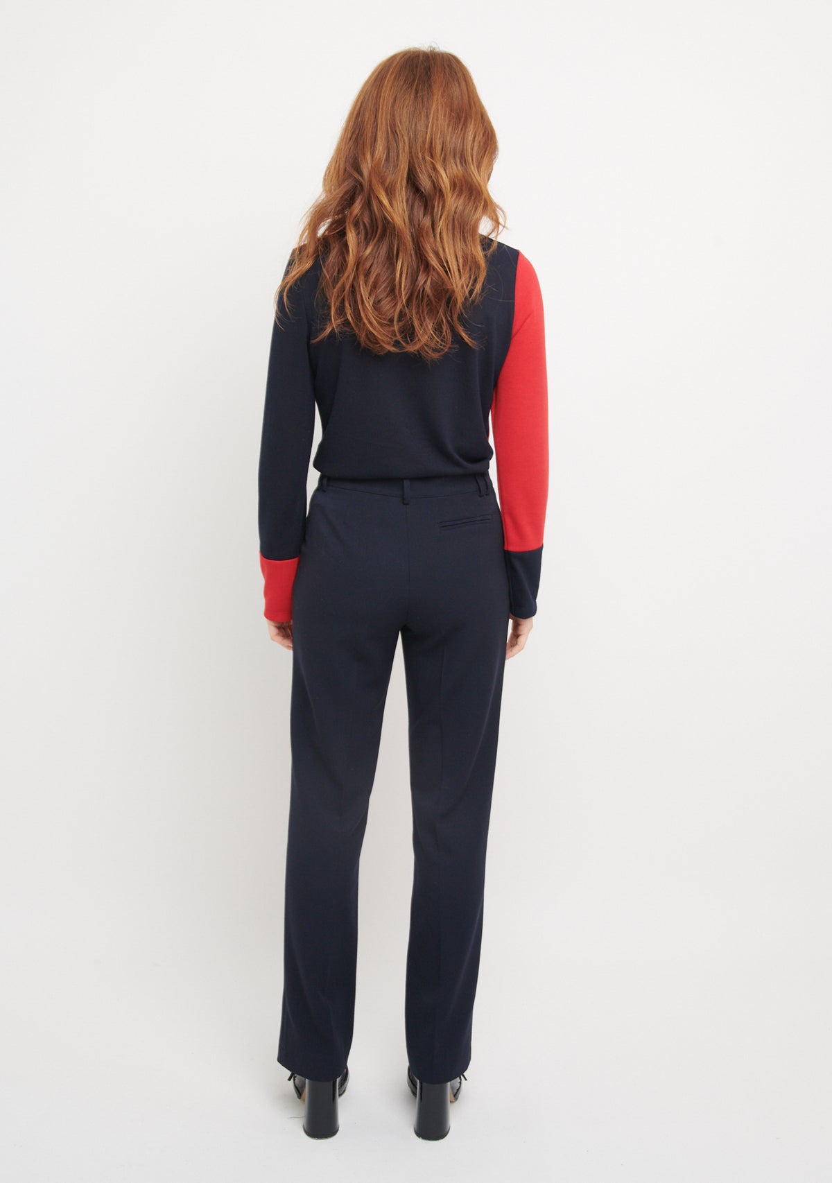 SOUS-PULL PUCHA UNI ROUGE ET MARINE