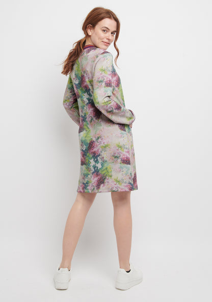 Robe sweat à motif floral Hortensia